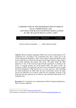 a missing step in the modernisation stairway of ec competition law
