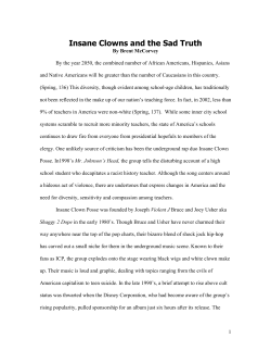 Insane Clowns and the Sad Truth
