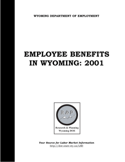 employee benefits in wyoming: 2001