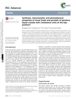 Synthesis, mesomorphic and photophysical