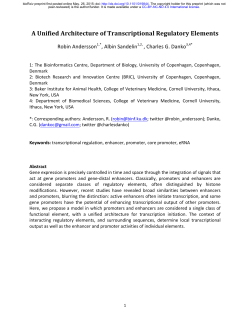 A unified architecture of transcriptional regulatory elements