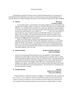 Rational Comebacks Listed below are rational correlatives to the 15