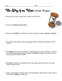 Reading Guide for &ldquo;The Story of an Hour&rdquo;