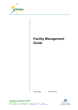 Pricing Policy - Softball Australia