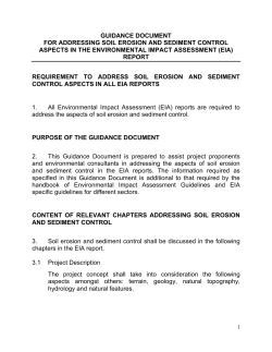 guidance document for addressing soil erosion and