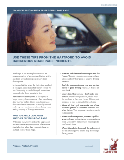 risk engineering tips to avoid road rage incidents