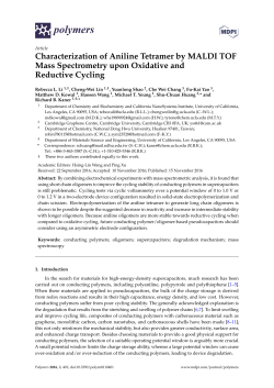 Characterization of Aniline Tetramer by MALDI TOF Mass