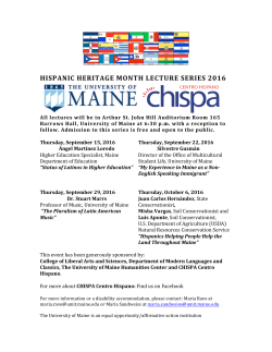Hispanic Heritage Month 2016 - UMaine Calendar
