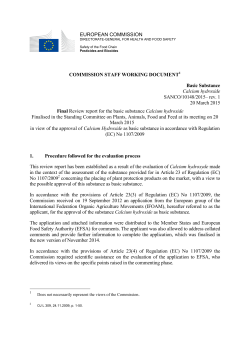 EUROPEAN COMMISSION COMMISSION STAFF