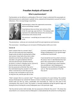 Freudian Analysis of Sonnet 18