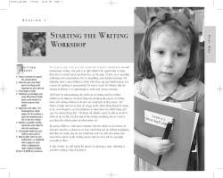 Launching a Writing Workshop: Session I