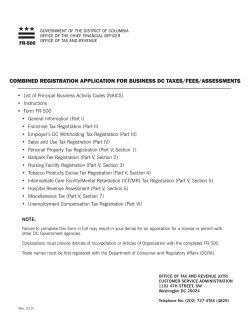 combined registration application for business dc taxes/fees