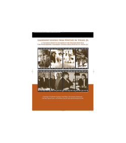 LEAdERShIP LESSONS FROM WhITNEy M. YOUNG, JR.