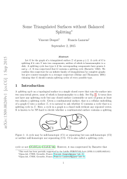 Some Triangulated Surfaces without Balanced