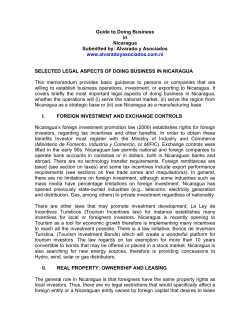 Guide to Doing Business in Nicaragua