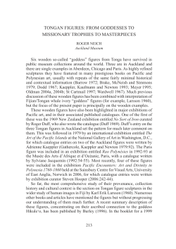 tongan figures: from goddesses to missionary trophies to masterpieces