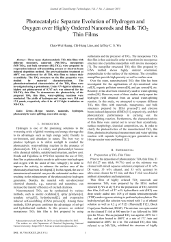 Photocatalytic Separate Evolution of Hydrogen and Oxygen over