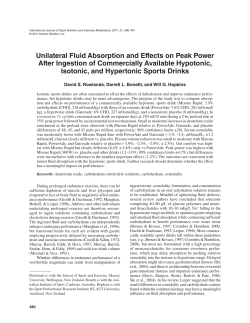 Unilateral Fluid Absorption and Effects on Peak Power After