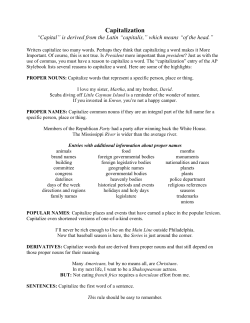 Capitalization