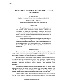 A Dynamical Approach to Temporal Pattern Processing