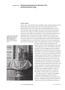 Repeat performances: Bernini, the portrait and its copy