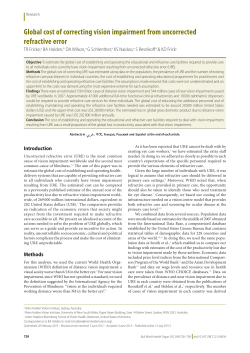 Global cost of correcting vision impairement from uncorrected