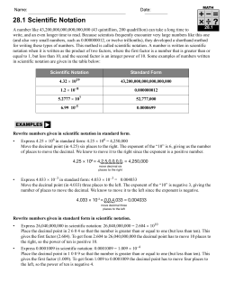 28.1 Scientific Notation