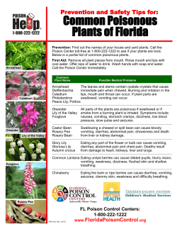 Common Poisonous Plants of Florida