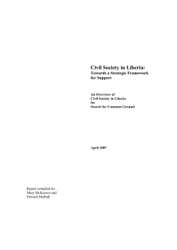 Civil Society in Liberia - Search for Common Ground