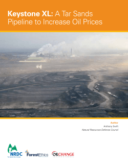 Keystone XL: A Tar Sands Pipeline to Increase Oil Prices