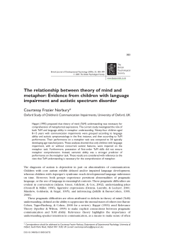 The relationship between theory of mind and metaphor