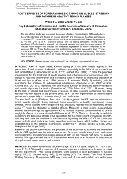 ACUTE EFFECTS OF FOREARM KINESIO TAPING ON MUSCLE