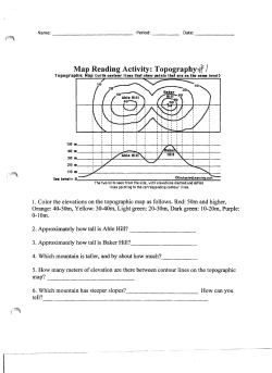 Map Reading Activity: Topography