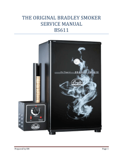 The Original Bradley Smoker Service Manual