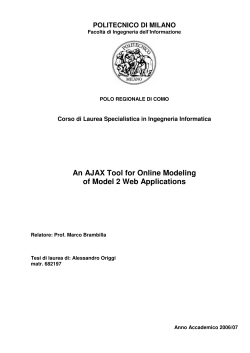 An AJAX Tool for Online Modeling of Model 2 Web