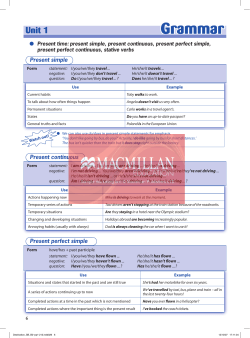 Grammar Unit 1