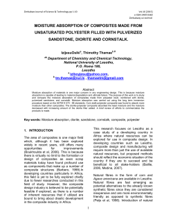 moisture absorption of composites made