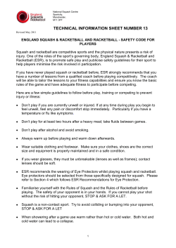 Safety Code for Players