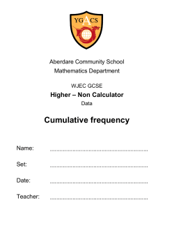 Cumulative frequency - Mathematics