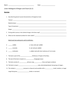 Listen Heldegard of Bingen and Chant (LG 2)