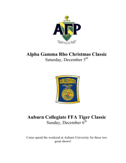 Alpha Gamma Rho Christmas Classic Auburn Collegiate FFA Tiger