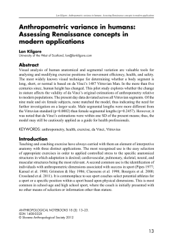 Anthropometric variance in humans: Assessing Renaissance
