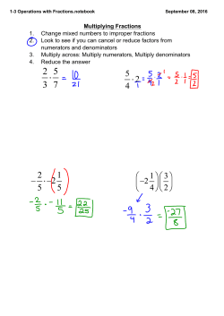 1-3 Operations with Fractions.notebook
