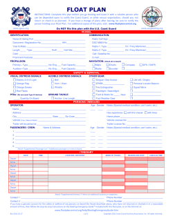 Float Plan b - National Safe Boating Council
