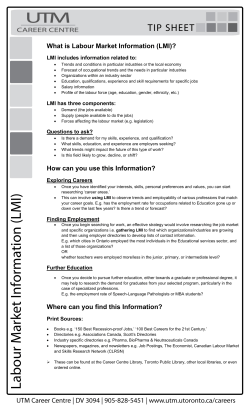 Labour Market Information (LMI) - University of Toronto Mississauga