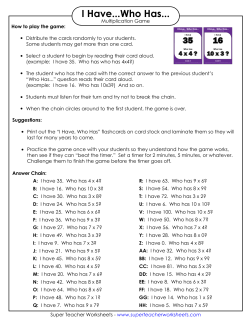 4 x 4 ? 3 x 8 ? - Super Teacher Worksheets