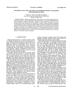 Interactions, local order, and atomic