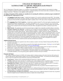 (sap) policy - College of the Sequoias