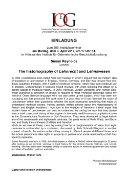 einladung - Institut f&uuml;r &Ouml;sterreichische Geschichtsforschung