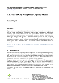 A Review of Gap-Acceptance Capacity Models